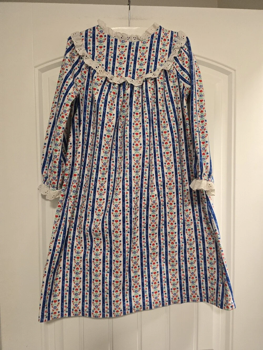 GIRLS LANZ Of Salzburg Fleece Full Length Nightgown